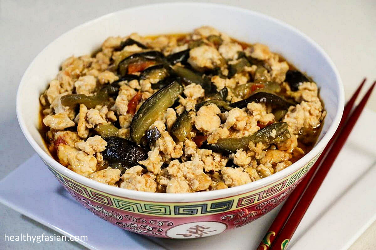 Minced Chicken and Eggplant Stir-Fry Gluten Free