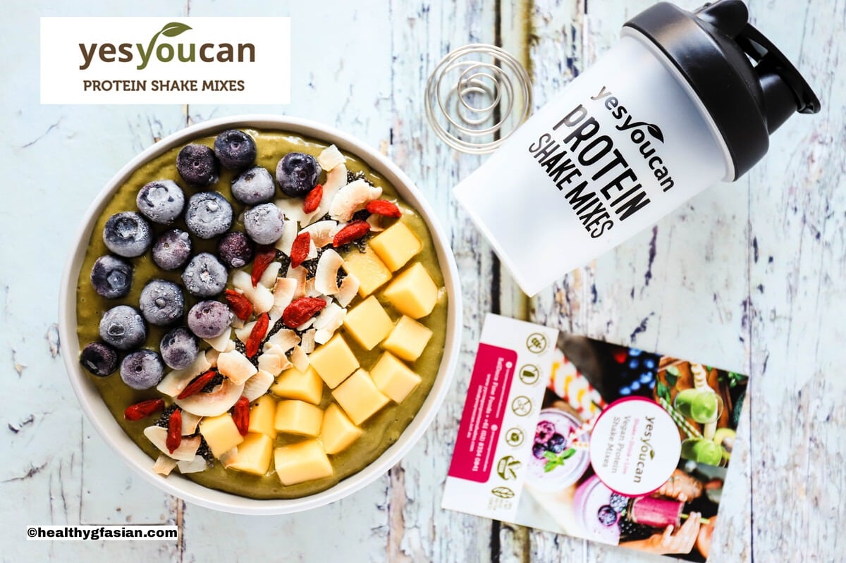 Matcha & Mango Smoothie Vegan Protein Shake Coconut Ice Cream